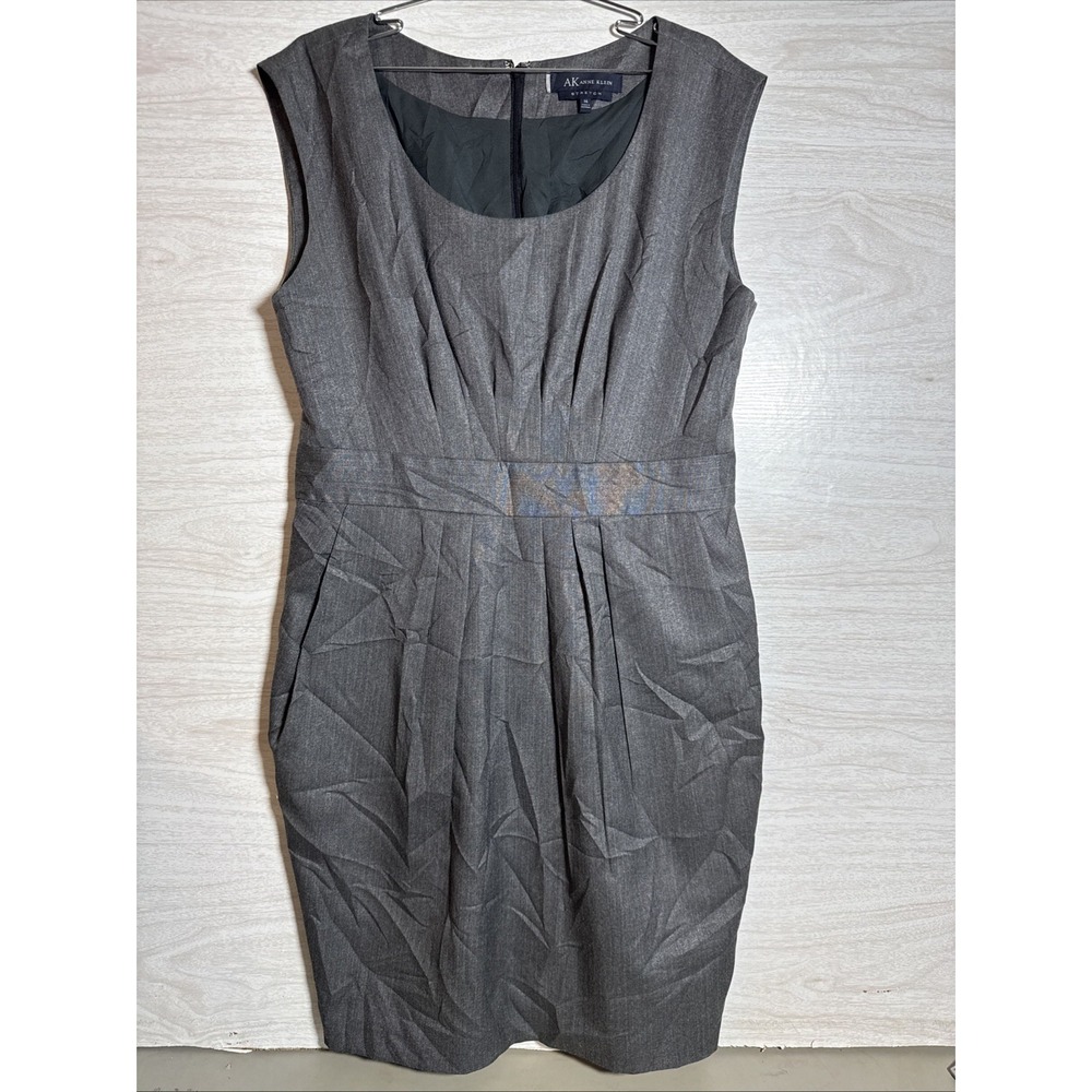 AK Anne Klein sleeveless stretch sheath dress Sz 14